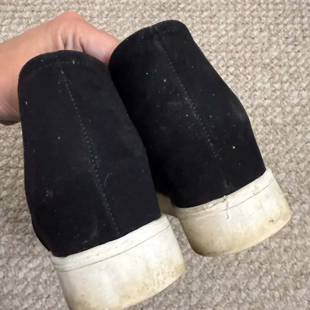 Steve Madden Wedgie Black Suede size 9 shoes